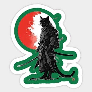 samurai cat Sticker